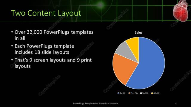 Two Content presentation slide layout