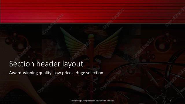 Section Header presentation slide layout