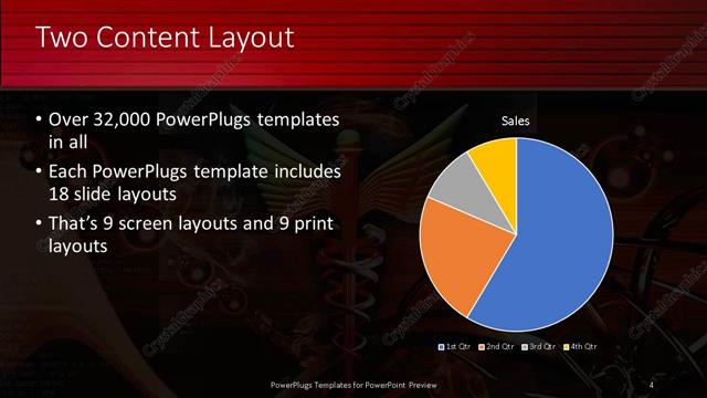 Two Content presentation slide layout