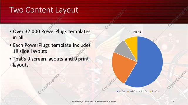 Two Content presentation slide layout