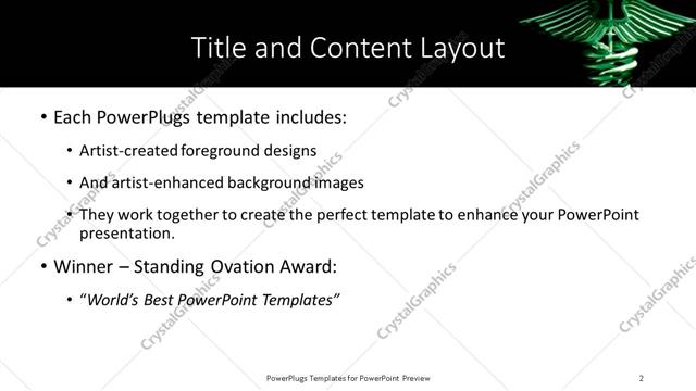 Title and Content presentation slide layout