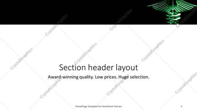 Section Header presentation slide layout
