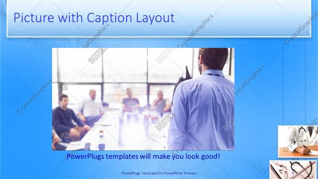 Picture with Caption presentation slide layout