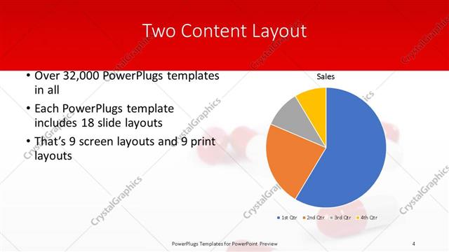 Two Content presentation slide layout