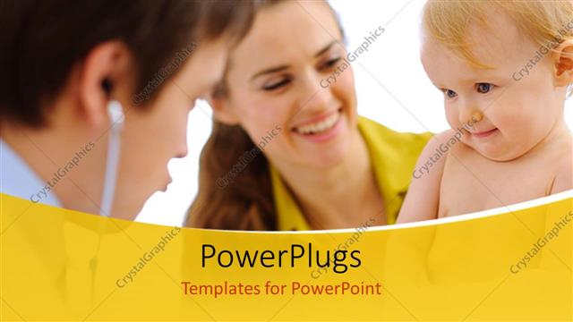  Presentation with family health - Medical concept depicting family health with white color