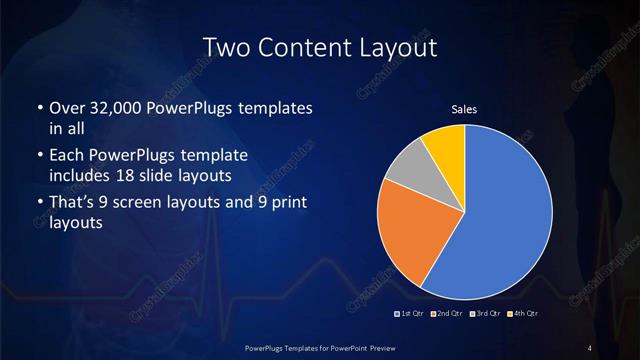 Two Content presentation slide layout
