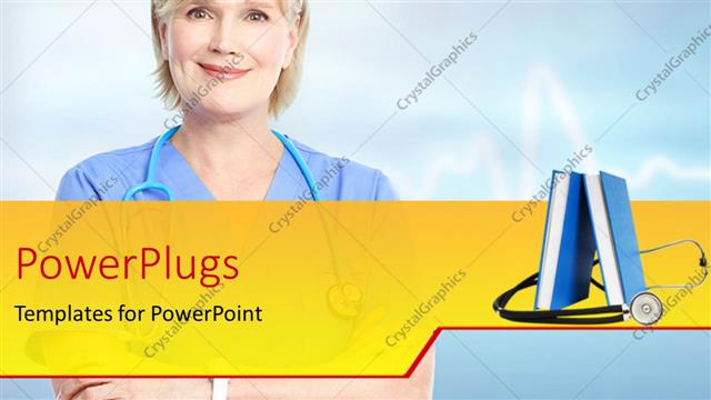  Presentation with medical books - Medical concept with stetesscope and books