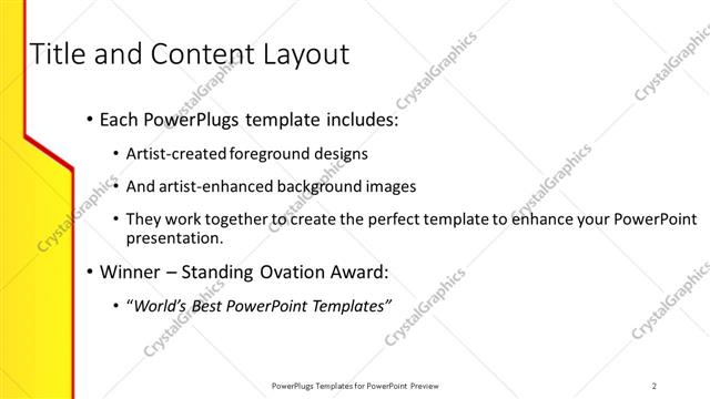 Title and Content presentation slide layout