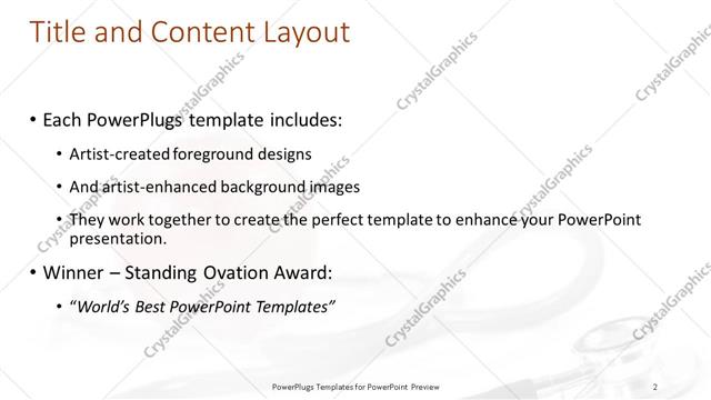 Title and Content presentation slide layout