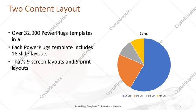 Two Content presentation slide layout