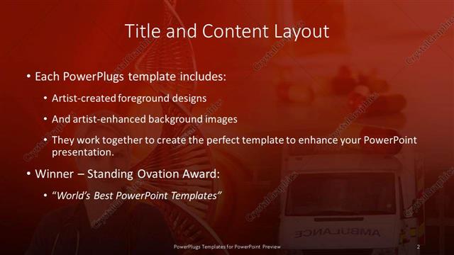 Title and Content presentation slide layout