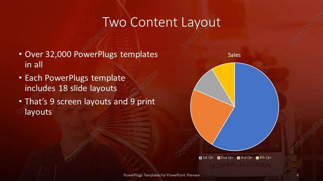 Two Content presentation slide layout