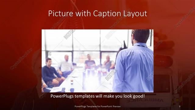 Picture with Caption presentation slide layout
