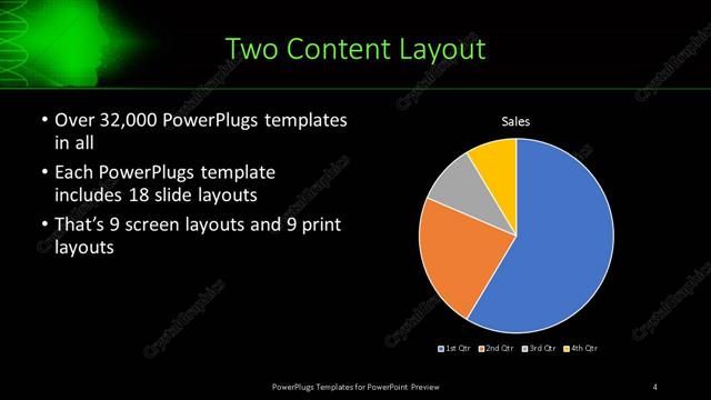 Two Content presentation slide layout