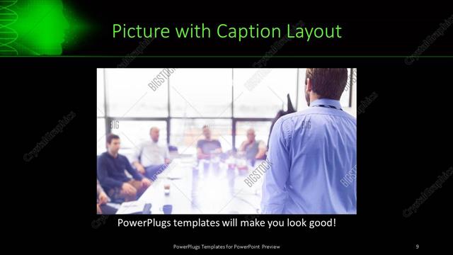 Picture with Caption presentation slide layout