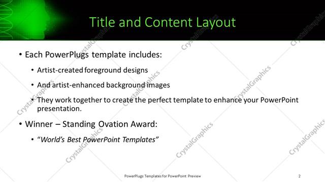 Title and Content presentation slide layout