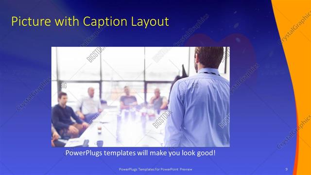 Picture with Caption presentation slide layout