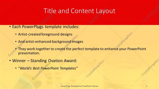 Title and Content presentation slide layout