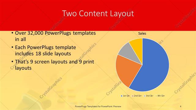 Two Content presentation slide layout