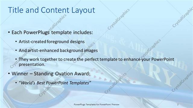 Title and Content presentation slide layout