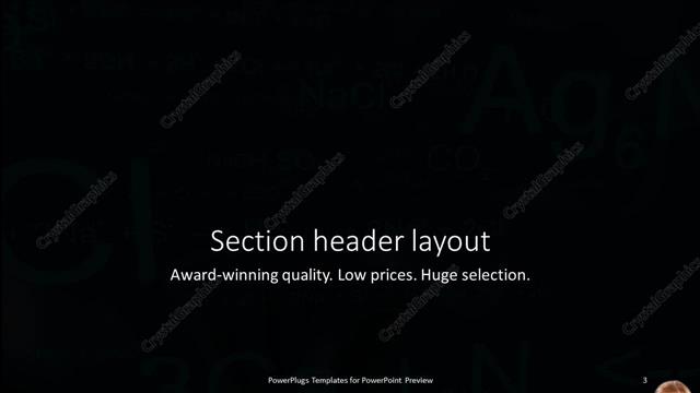 Section Header presentation slide layout
