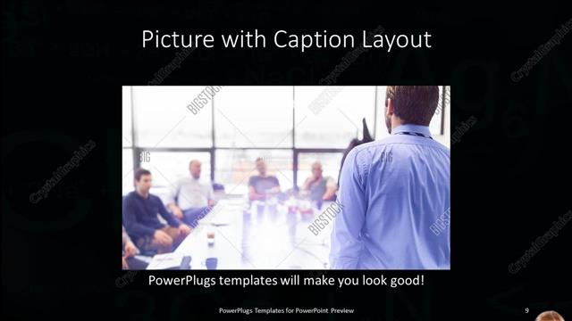 Picture with Caption presentation slide layout