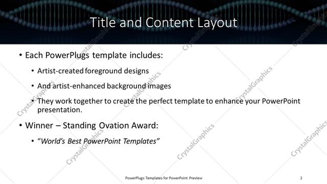 Title and Content presentation slide layout