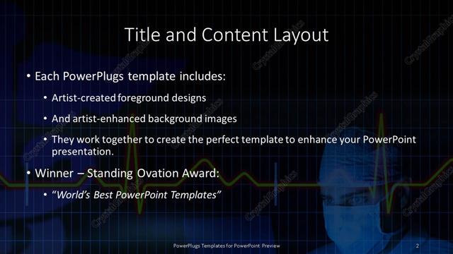 Title and Content presentation slide layout