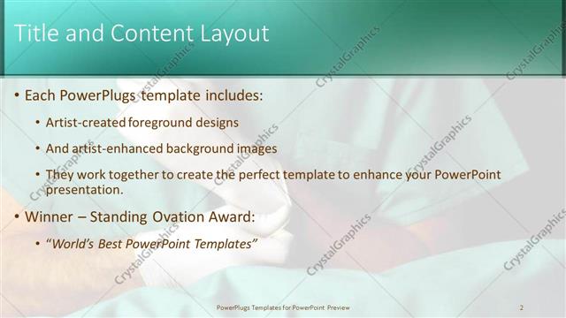 Title and Content presentation slide layout