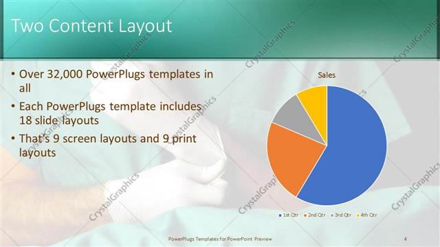 Two Content presentation slide layout