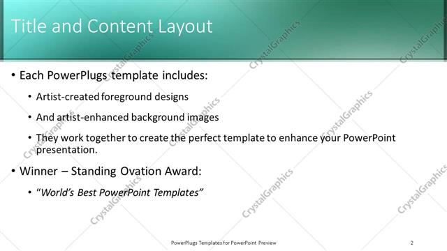 Title and Content presentation slide layout