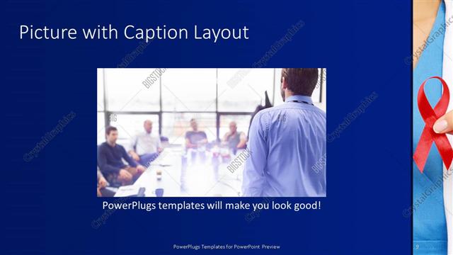 Picture with Caption presentation slide layout