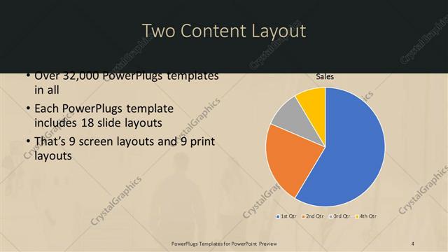 Two Content presentation slide layout