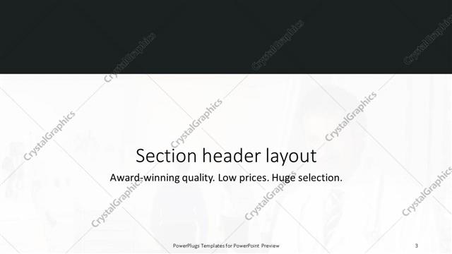 Section Header presentation slide layout
