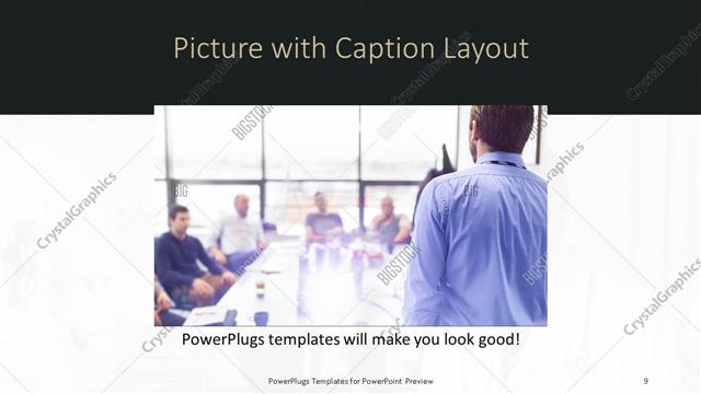 Picture with Caption presentation slide layout