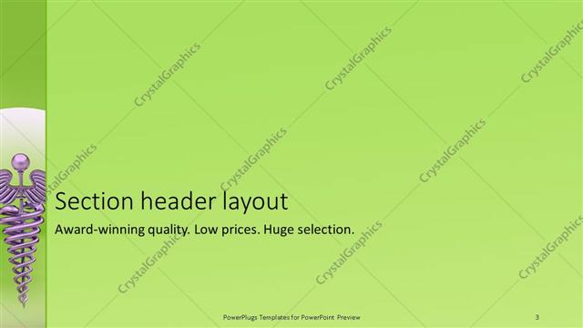 Section Header presentation slide layout