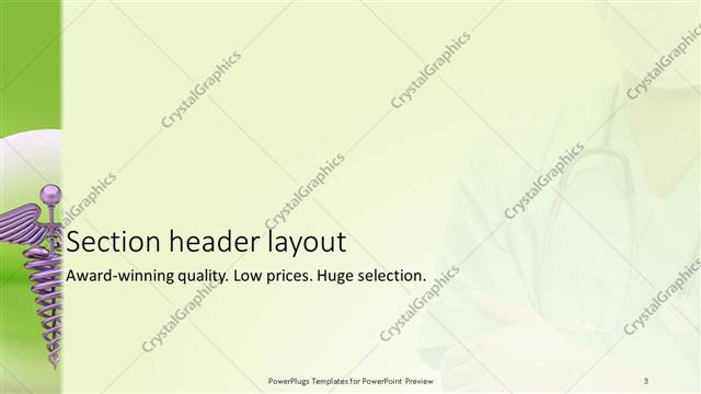 Section Header presentation slide layout