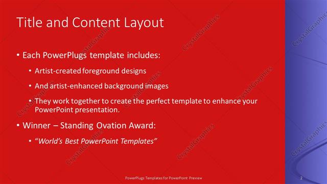 Title and Content presentation slide layout