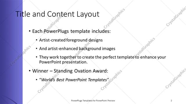 Title and Content presentation slide layout