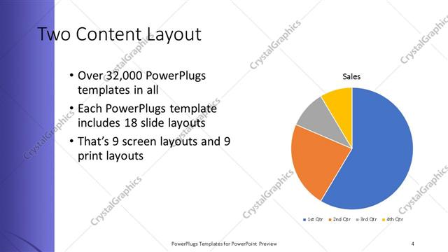 Two Content presentation slide layout