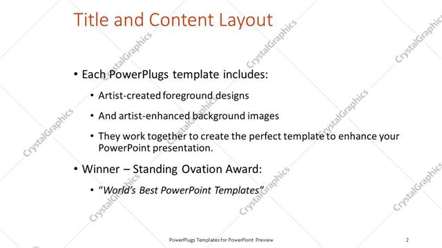 Title and Content presentation slide layout
