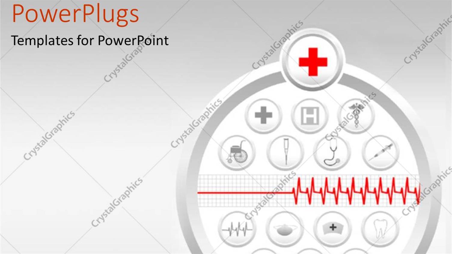 Featuring Medical Icons, Heart Monitor Printout, Health, Wellness