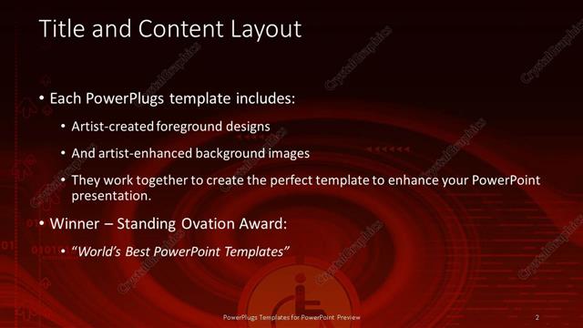 Title and Content presentation slide layout