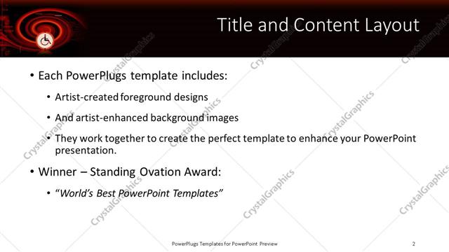 Title and Content presentation slide layout