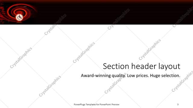 Section Header presentation slide layout