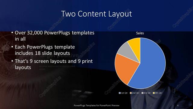 Two Content presentation slide layout