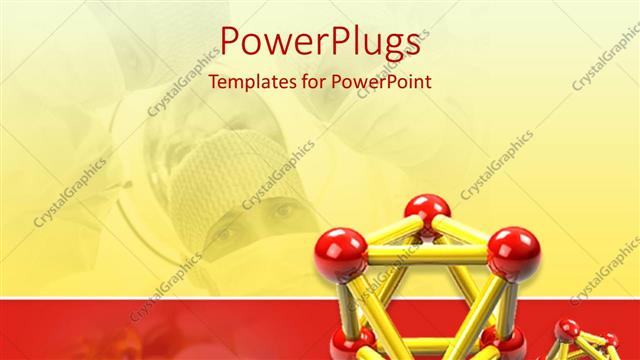  Presentation with atoms - Medical science with atoms, pills, researchers in scrubs