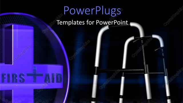  Presentation with medical sign - A medical sign with a blackish background