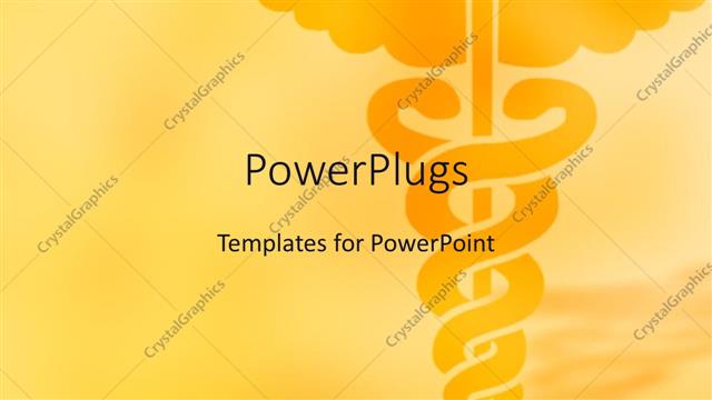  Presentation with medical sign - A medical sign with yellowish background and place for text