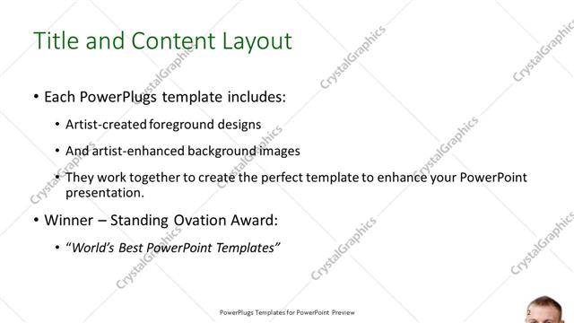 Title and Content presentation slide layout